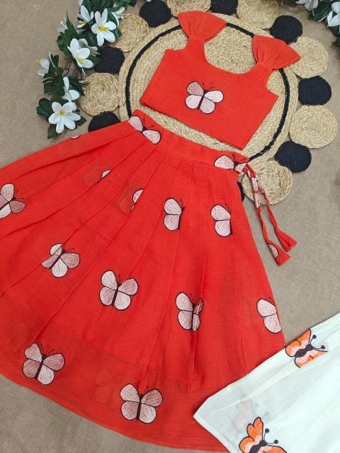 BUTTERFLY SUMMER KIDS Cotton Orange Children wear wholesale market